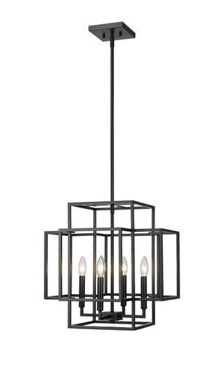 Titania Four Light Chandelier in Matte Black (224|454-18MB)