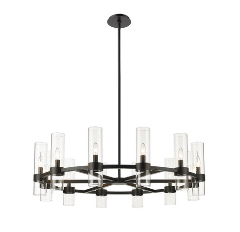 Datus 12 Light Chandelier in Matte Black (224|4008-12MB)