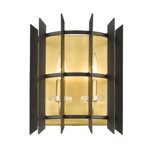 Haake Two Light Wall Sconce in Satin Brass (224|338-2S-MB+SBR)