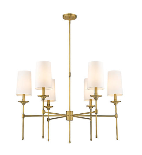 Emily Six Light Chandelier in Rubbed Brass (224|3033-6RB)