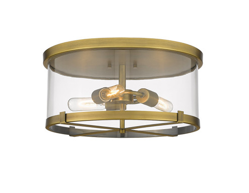 Callista Three Light Flush Mount in Rubbed Brass (224|3032F-RB)