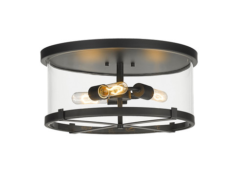 Callista Three Light Flush Mount in Matte Black (224|3032F-MB)