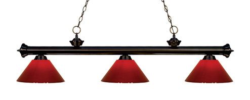 Riviera Three Light Billiard in Bronze (224|200-3BRZ-PRD)