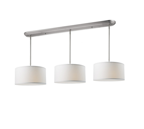 Albion Nine Light Linear Chandelier in Brushed Nickel (224|171-16-3W)