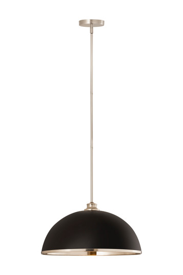 Landry One Light Pendant in Matte Black / Brushed Nickel (224|1004P20-MB-BN)