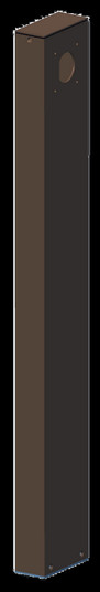 One Side Post in Dark Bronze (418|WMS-POST1-36)