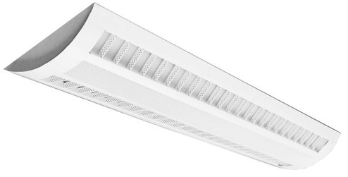 LED Suspended 2/3 Louver & Perf. Center Basket Light (Up/Down) in White (418|SCPP-UD-4FT-60W-40K-D)