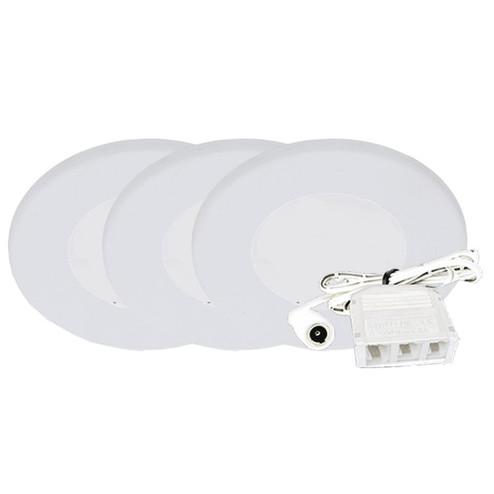 3-Pack Kit Slim Puck Light in White (418|PL12-3KIT-50K-WH)