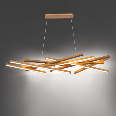 Parallax LED Chandelier in Aged Brass (34|PD-73155-AB)