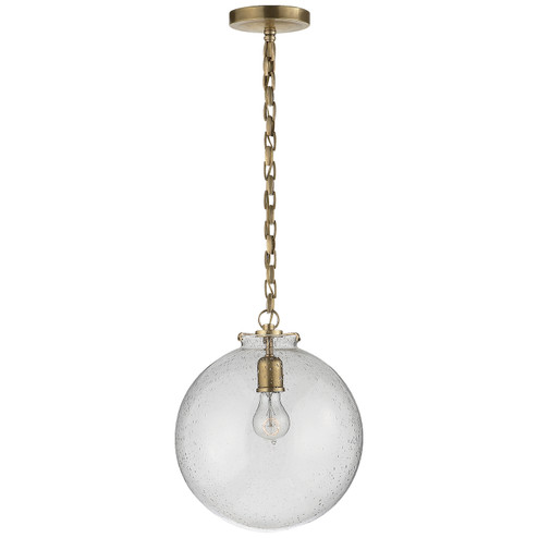 Katie Globe One Light Pendant in Hand-Rubbed Antique Brass (268|TOB 5226HAB/G4-SG)