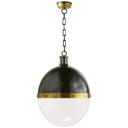 Hicks Two Light Pendant in Bronze with Antique Brass (268|TOB 5064BZ/HAB-WG)