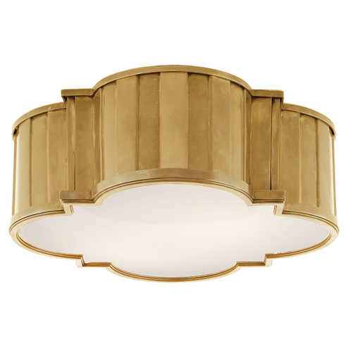 Tilden Four Light Flush Mount in Hand-Rubbed Antique Brass (268|TOB 4131HAB-WG)