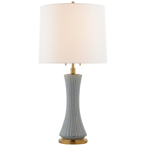 Elena Two Light Table Lamp in Polar Blue Crackle (268|TOB 3655PBC-L)