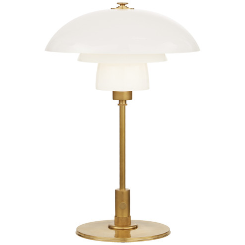 Whitman One Light Desk Lamp in Hand-Rubbed Antique Brass (268|TOB 3513HAB-WG)