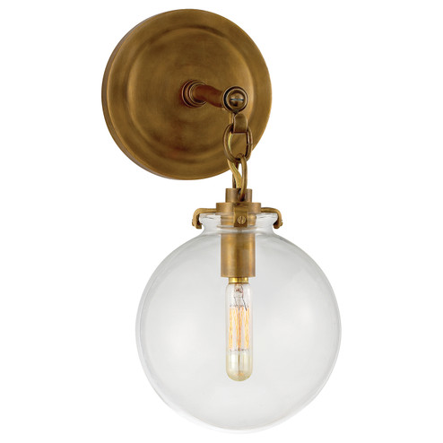 Katie Globe One Light Wall Sconce in Hand-Rubbed Antique Brass (268|TOB 2225HAB/G4-CG)