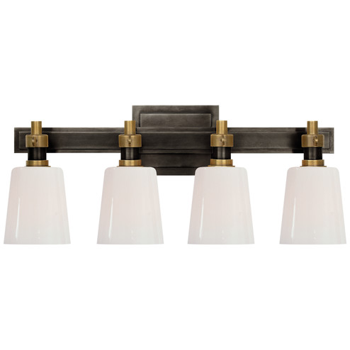 Bryant Bath Four Light Bath Lighting in Bronze and Hand-Rubbed Antique Brass (268|TOB 2153BZ/HAB-WG)