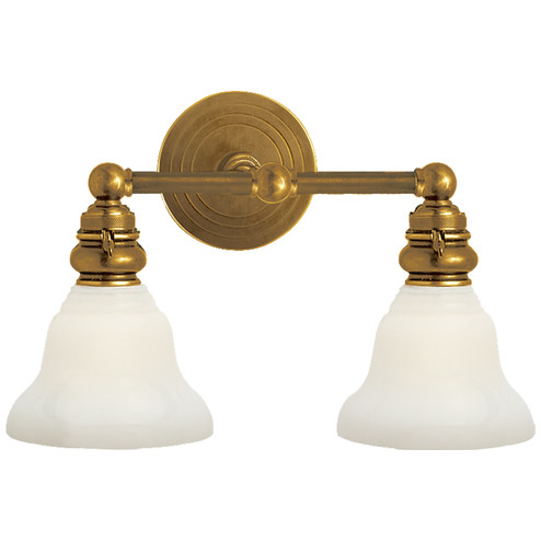 Boston Two Light Wall Sconce in Hand-Rubbed Antique Brass (268|SL 2932HAB/SLEG-WG)