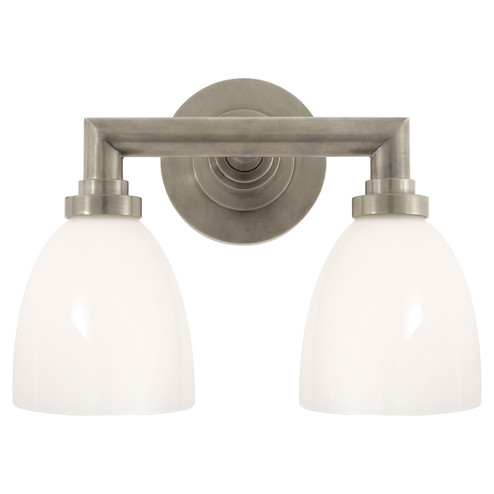 Wilton Two Light Bath Sconce in Antique Nickel (268|SL 2842AN-WG)