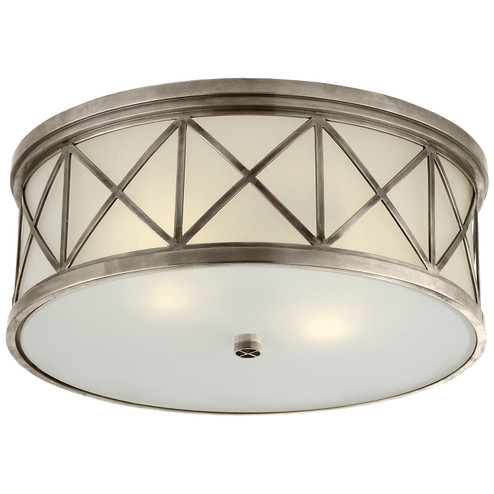 Montpelier Three Light Flush Mount in Antique Nickel (268|SK 4011AN-FG)