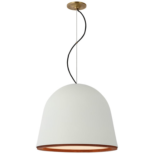 Murphy LED Pendant in Plaster White and Dark Teak (268|S 5126PW)