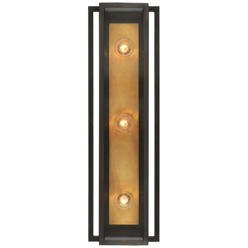 Halle LED Vanity in Bronze and Hand-Rubbed Antique Brass (268|S 2203BZ/HAB-CG)