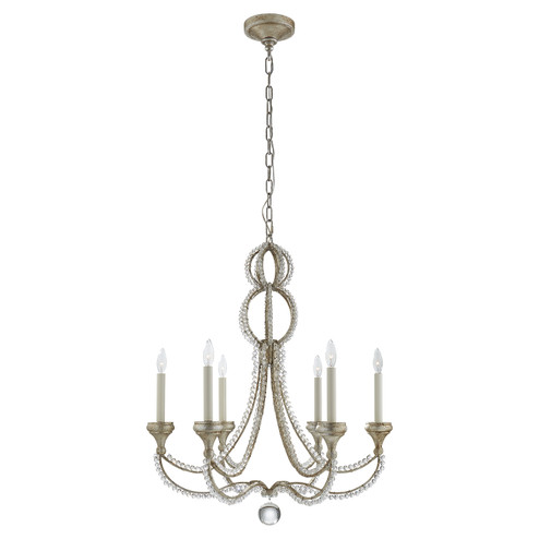 Milan Six Light Chandelier in Venetian Silver (268|NW 5030VS)