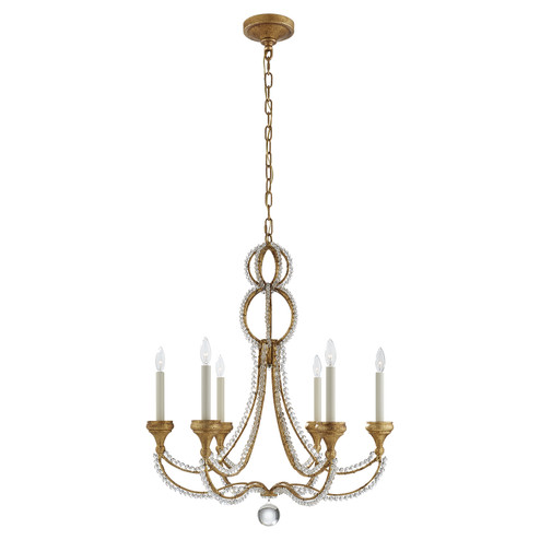 Milan Six Light Chandelier in Venetian Gold (268|NW 5030VG)