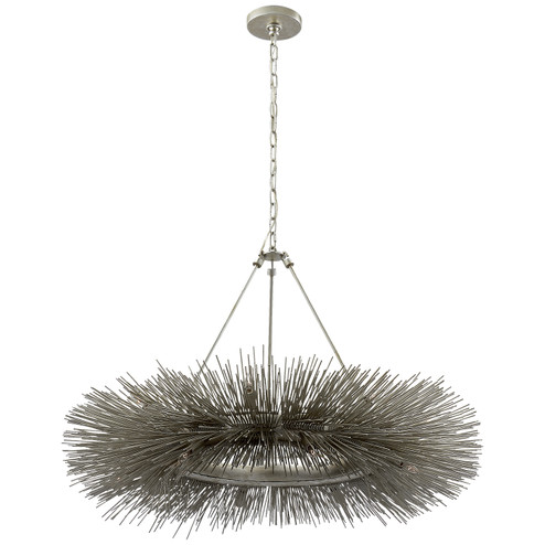 Strada 16 Light Chandelier in Burnished Silver Leaf (268|KW 5181BSL)