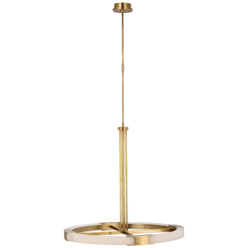 Covet LED Chandelier in Antique-Burnished Brass and Alabaster (268|KW 5140AB/ALB)