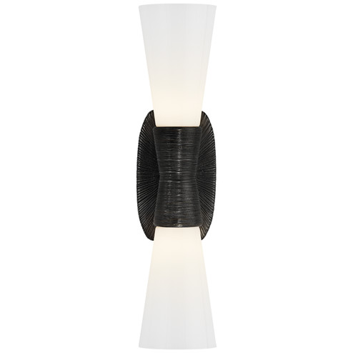 Utopia Two Light Bath Sconce in Aged Iron (268|KW 2047AI-WG)