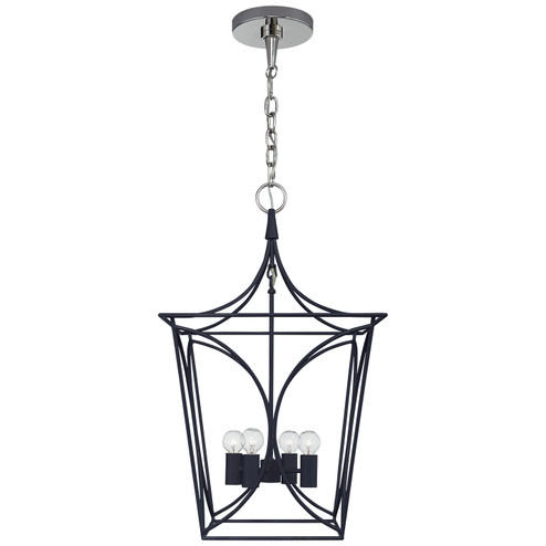 Cavanagh Four Light Lantern in French Navy and Polished Nickel (268|KS 5144NVY/PN)