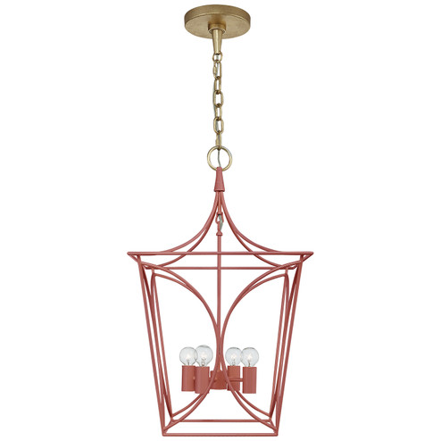 Cavanagh Four Light Lantern in Coral and Gild (268|KS 5144CRL/G)