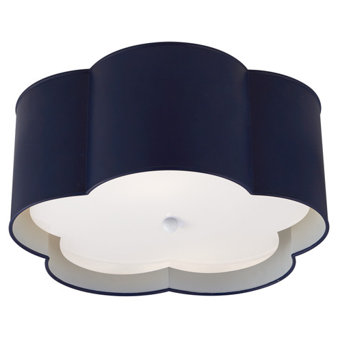 Bryce Two Light Flush Mount in French Navy and White (268|KS 4117NVY/WHT-FA)