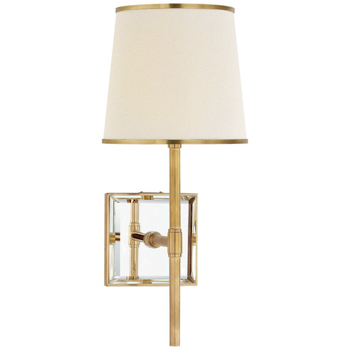 Bradford One Light Wall Sconce in Soft Brass and Mirror (268|KS 2120SB/MIR-L/SB)