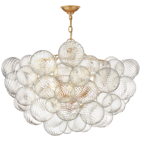 Talia Eight Light Chandelier in Gild and Clear Swirled Glass (268|JN 5112G/CG)