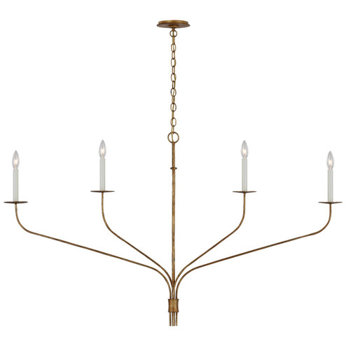 Belfair LED Linear Chandelier in Gilded Iron (268|IKF 5755GI)