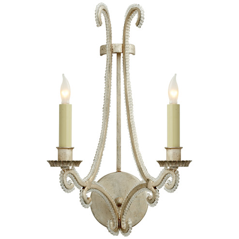 Oslo Two Light Wall Sconce in Burnished Silver Leaf (268|CHD 2550BSL-CG)