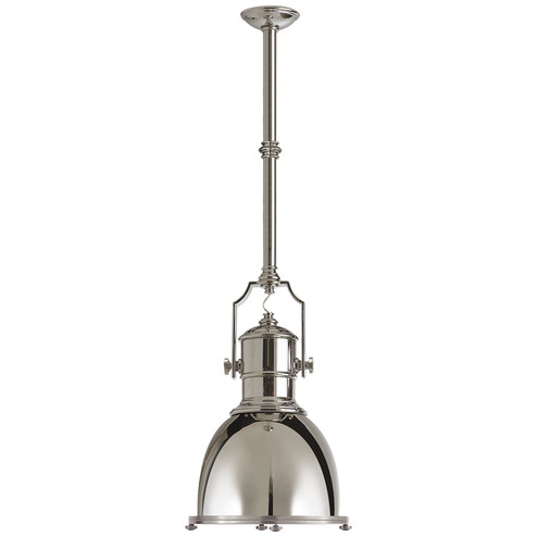 Country Industrial One Light Pendant in Polished Nickel (268|CHC 5133PN-PN)