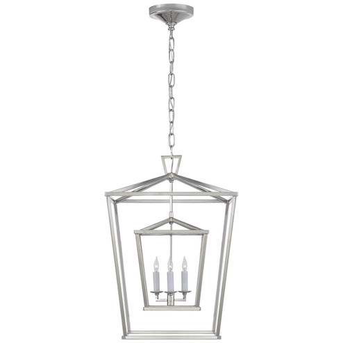 Darlana Double Cage Three Light Lantern in Polished Nickel (268|CHC 2178PN)