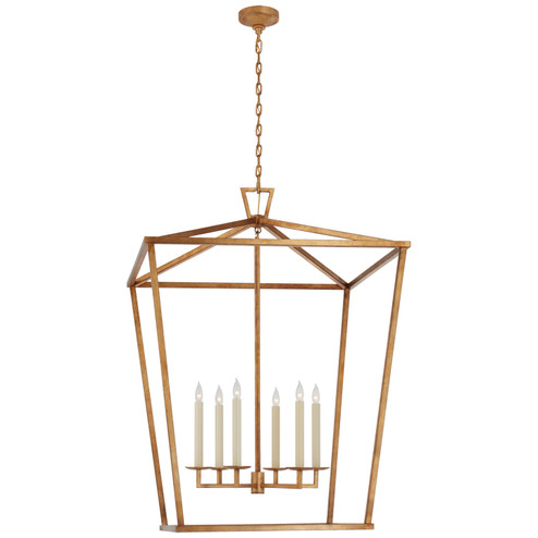 Darlana Six Light Lantern in Gilded Iron (268|CHC 2172GI)