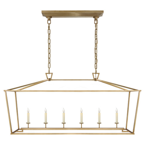 Darlana Six Light Lantern in Antique-Burnished Brass (268|CHC 2166AB)