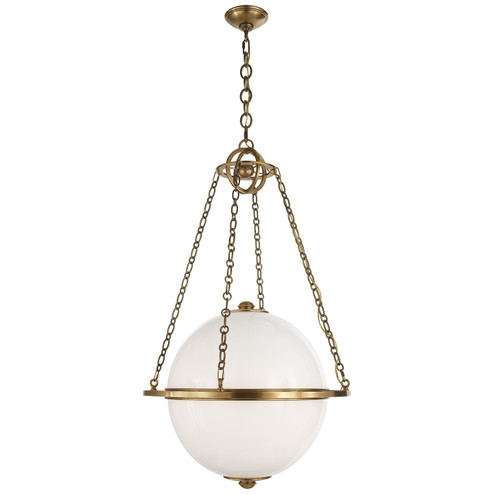 Modern Globe Two Light Lantern in Antique-Burnished Brass (268|CHC 2135AB-WG)
