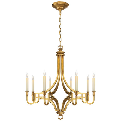 Mykonos Eight Light Chandelier in Antique-Burnished Brass (268|CHC 1561AB)