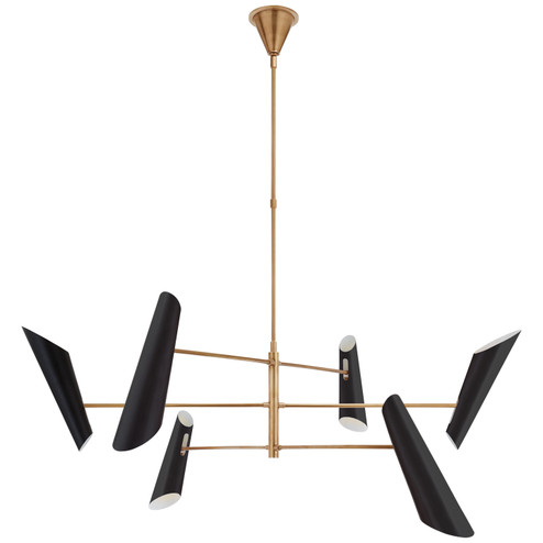 Franca LED Chandelier in Hand-Rubbed Antique Brass (268|ARN 5411HAB-BLK)