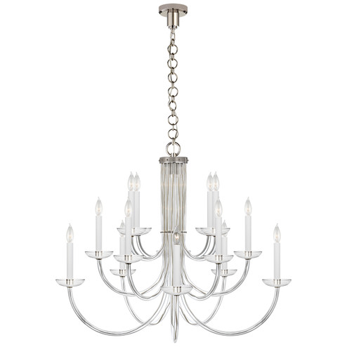 Wharton 15 Light Chandelier in Polished Nickel (268|ARN 5116PN-CG)