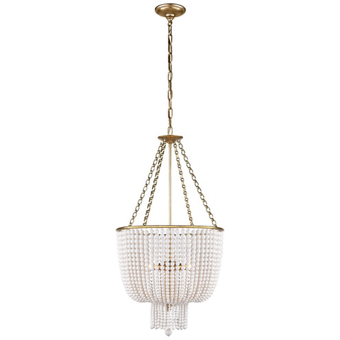 Jacqueline Four Light Chandelier in Hand-Rubbed Antique Brass (268|ARN 5102HAB-WG)