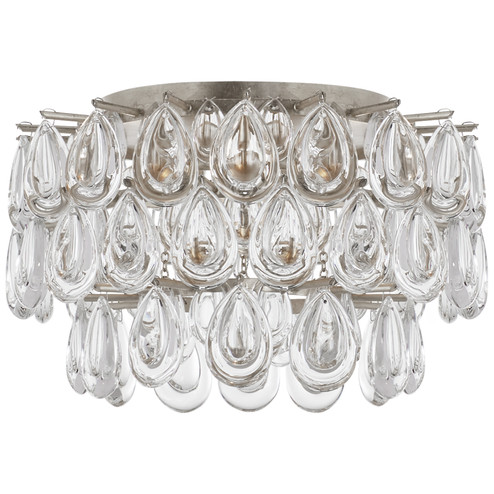 Liscia Three Light Flush Mount in Burnished Silver Leaf (268|ARN 4170BSL-CG)