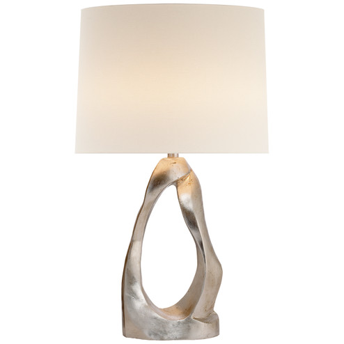 Cannes Table One Light Table Lamp in Burnished Silver Leaf (268|ARN 3100BSL-L)