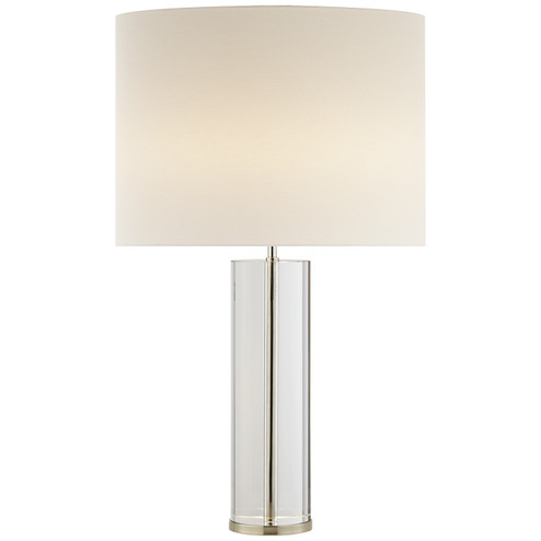 Lineham Two Light Table Lamp in Crystal with Polished Nickel (268|ARN 3024CG/PN-L)