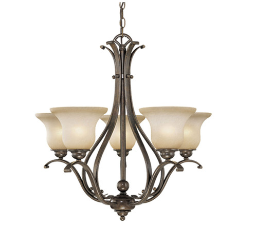 Monrovia Five Light Chandelier in Royal Bronze (63|CH35405RBZ/B)